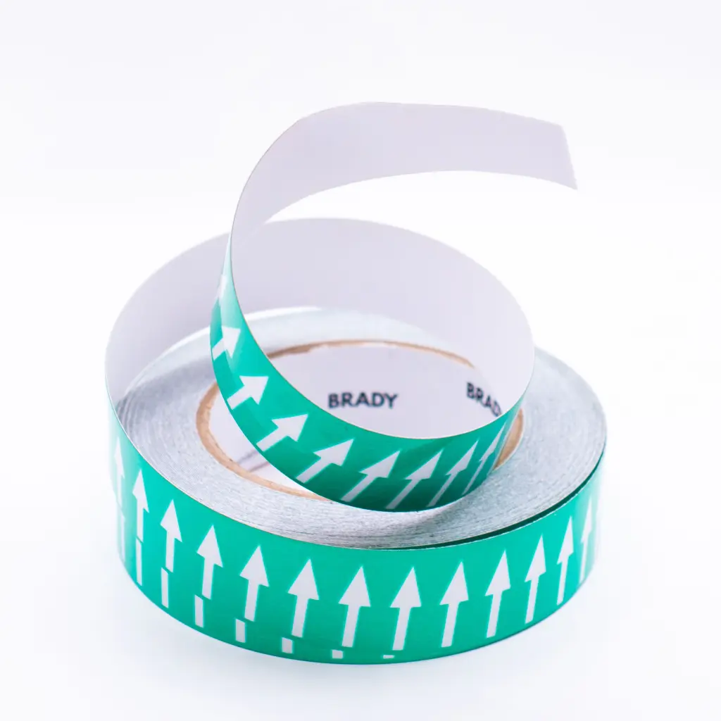 cinta brady de flecha color verde de 1 pulgada