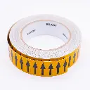 cinta brady de flecha color amarillo de 1 pulgada