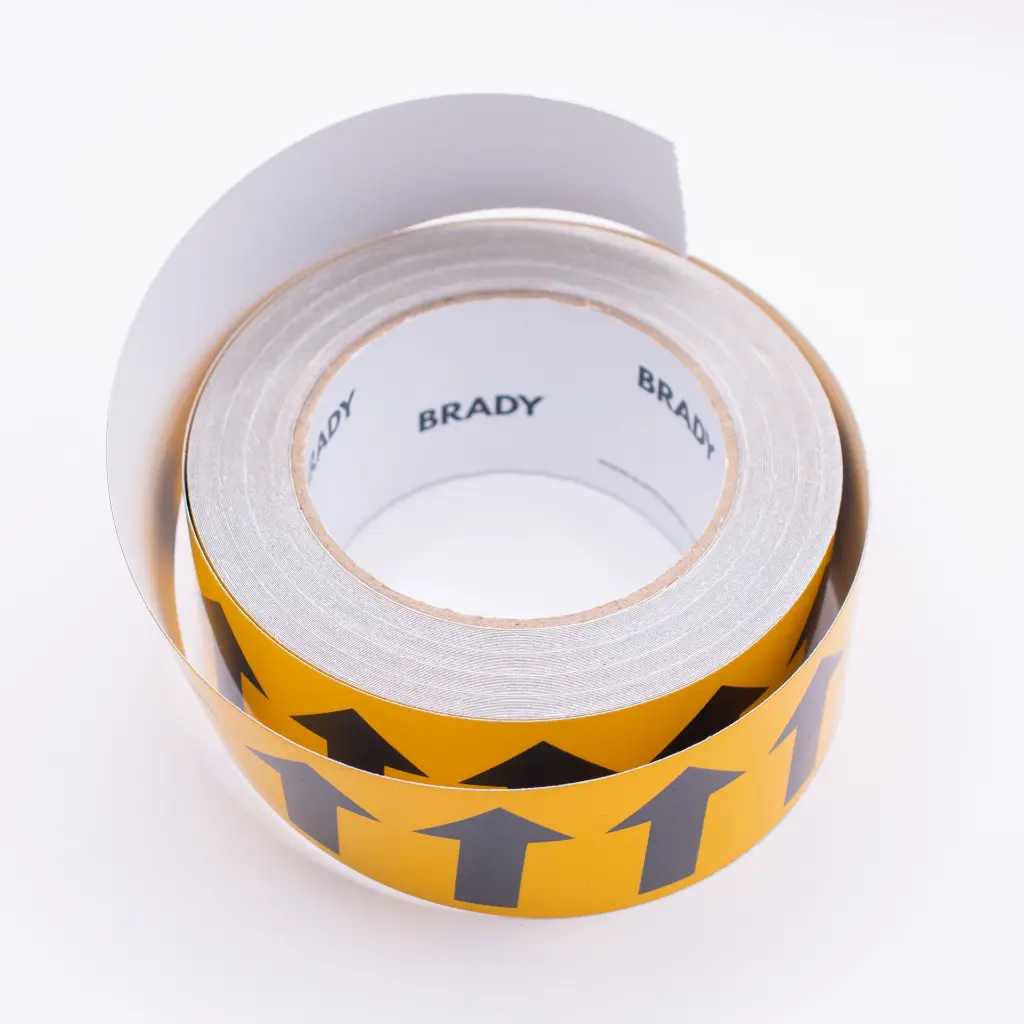 cinta brady de flecha color amarillo de 2 pulgada