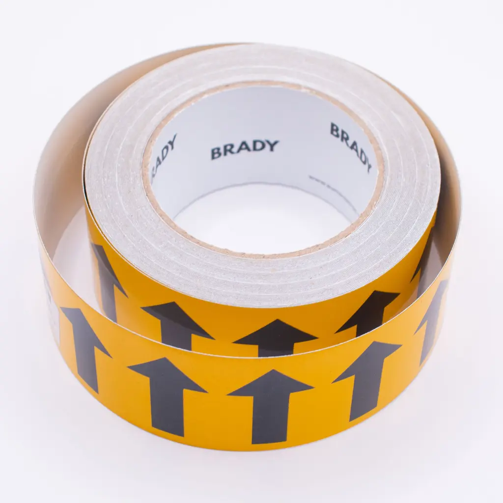 cinta brady de flecha color amarillo de 2 pulgada