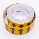 cinta brady de flecha color amarillo de 2 pulgada