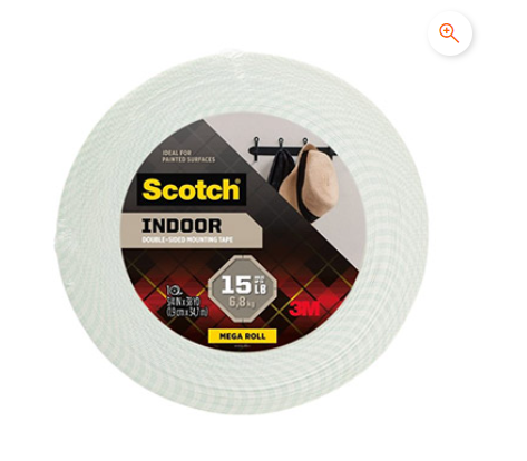 CINTA-110M CINTA SCOTCH DE MONTAJE DOBLE CARA INTERIORES 19MM X 34 M BLANCA