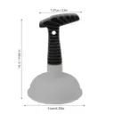 Destapacaño corto para lavabo 12cm gris Famex