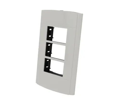 Placa triple Roma plástico Sanelec