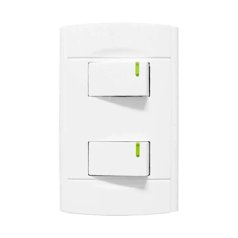 Placa Roma apagador doble Sanelec