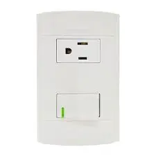 Placa Roma apagador y contacto Sanelec