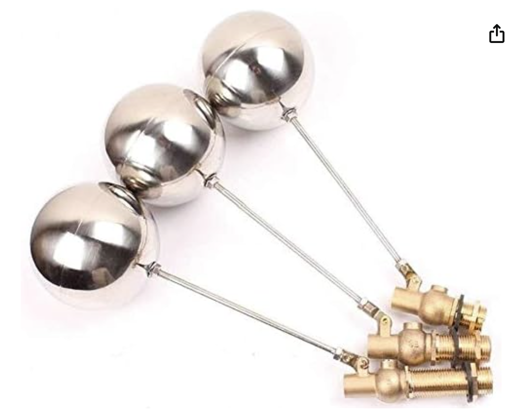 DN25  Válvula y flotador de LATON acero inox  de 1"  