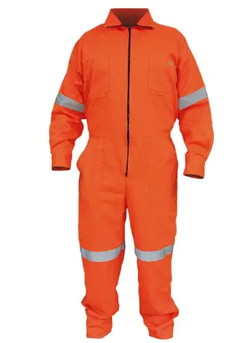 OVE100NRG-GD  OVEROL 100% ANARANJADO C/REFLEJANTE GRIS GRANDE