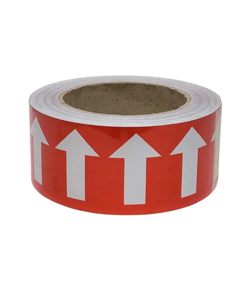 CINTA DE FLECHAS BRADY ROJO/BLANCO 2" 50MM X 90 PIES
