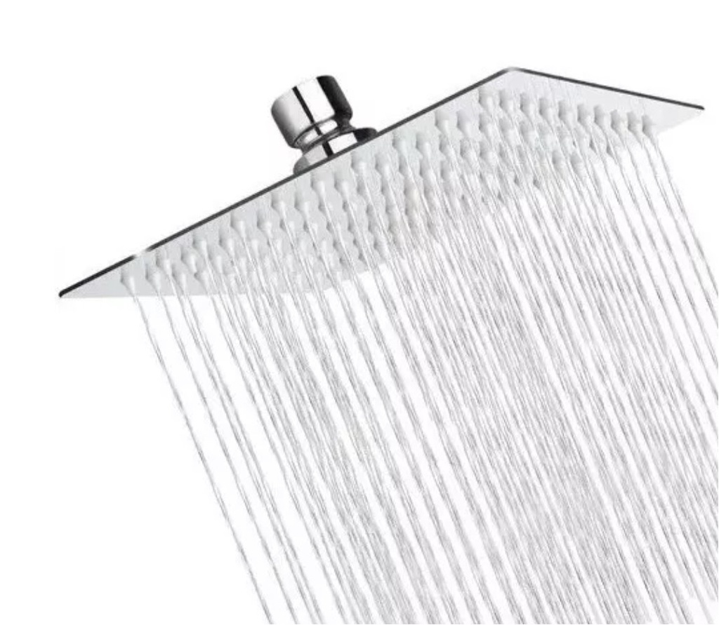 REGADERA CUADRADA 8" ACERO INOXIDABLE