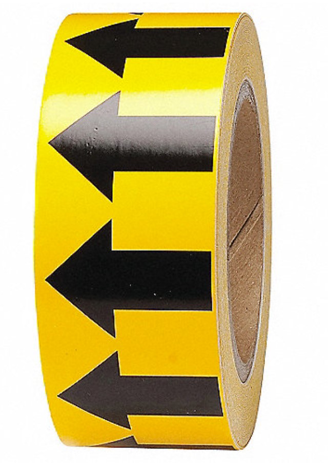 91420 CINTA DE FLECHAS BRADY AMARILLO/NEGRO 2" 