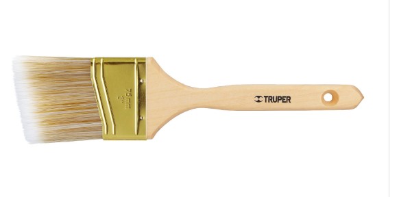 Brocha cerdas sintéticas 2' corte angular, mango de madera