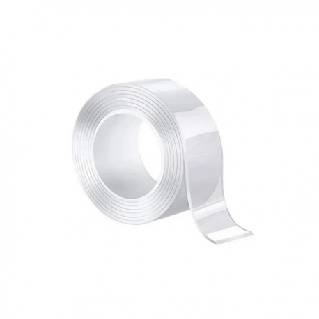 Cinta adhesiva doble cara transparente 1mm x 30mm x 1m