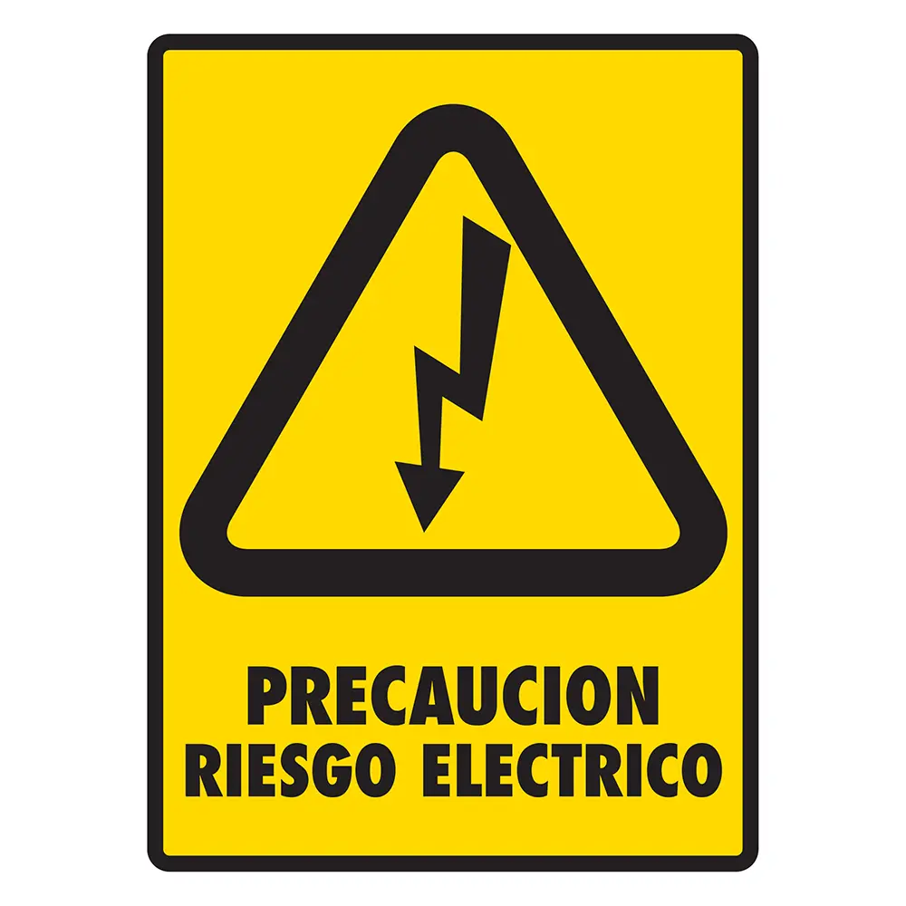 Señal en trovicel de 20x25cm rotulado en vinil "peligro riesgo electrico"