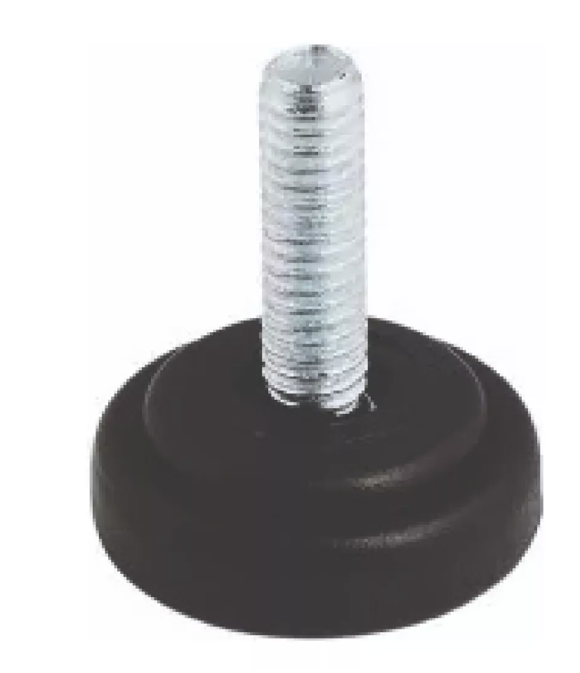 REGATON NIVELADOR HULE NEGRO+TORNILLO 1x1/4