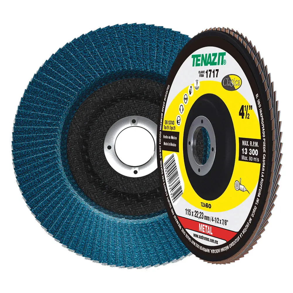 Disco laminado 4 -1/2 x 7/8" grano 120 superlam / z tenazit Austromex