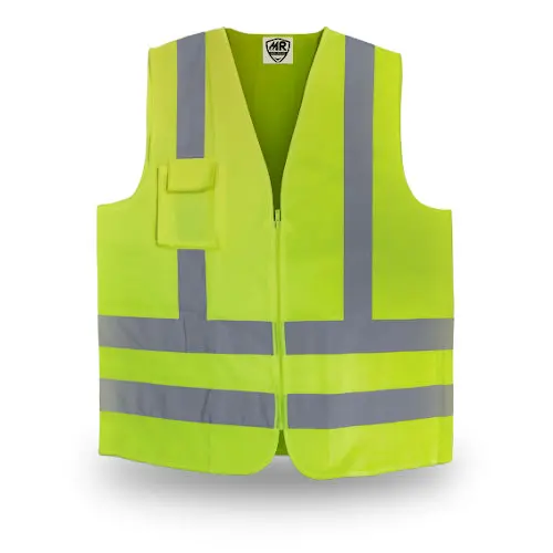 Chaleco verde super lux zipper