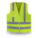 Chaleco verde super lux zipper