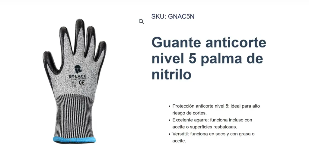 Guante anticorte nivel 5  g