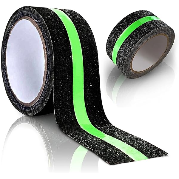 CILU218 ROLLO CINTA ANTIDERRAPANTE NEGRO FOTOLUMINI 2"X 20 MTS  SURTECH