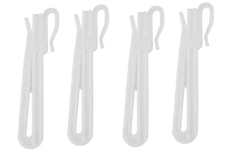 Gancho de cortina plastico blanco pieza