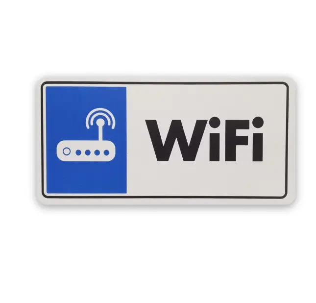 LETRERO DE SEÑALIZACIÓN WIFI 6x18 cm 