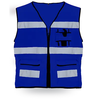 SR1062T-AZ-XL CHALECO GAB ALGODON Y MALLA TEXTIL