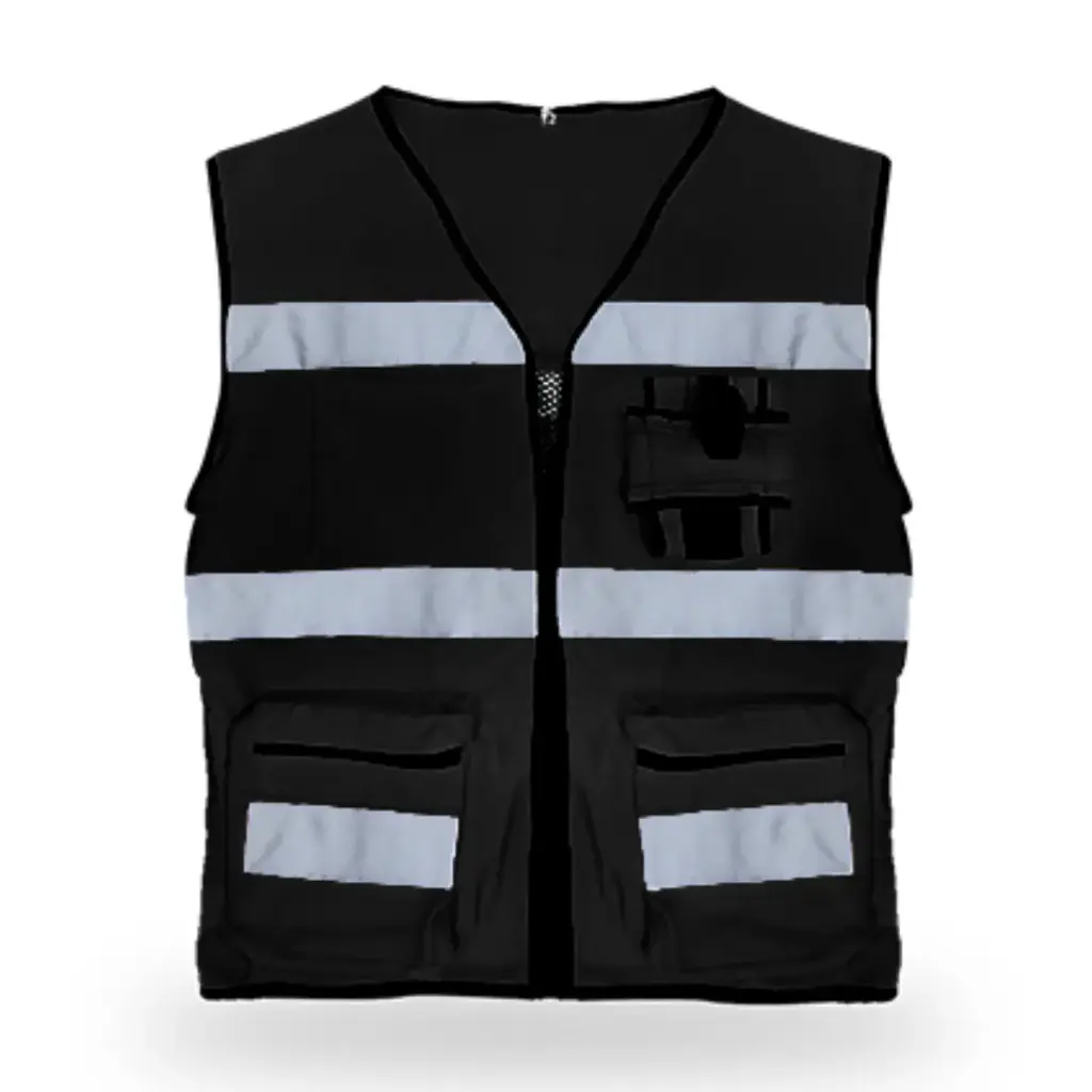 SR1062T-NEG-XL CHALECO GAB ALGODON Y MALLA TEXTIL NEGRO