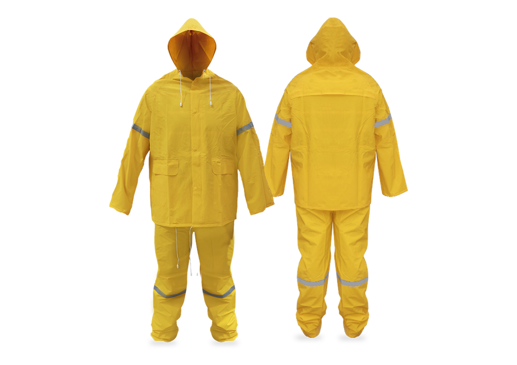 IMPERMEABLE 2 PZS (CHAM Y PANT) C/REFLEJANTE MEDIANO