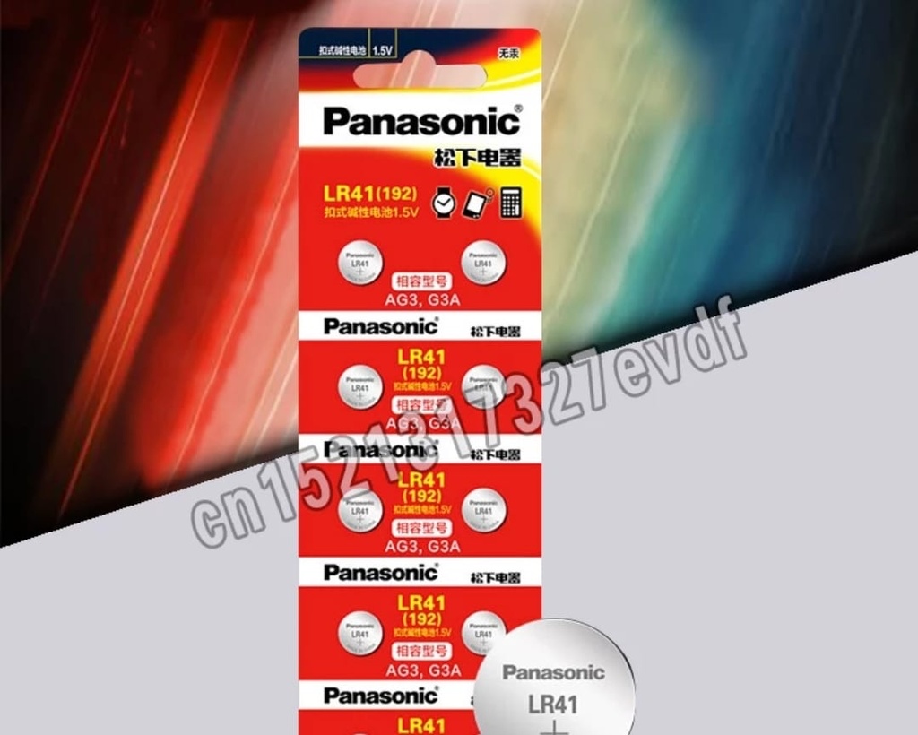 LR41 PILA DE BOTON PANASONIC PAQ 10PZ Alcalina De 1.5v LR41 / 192