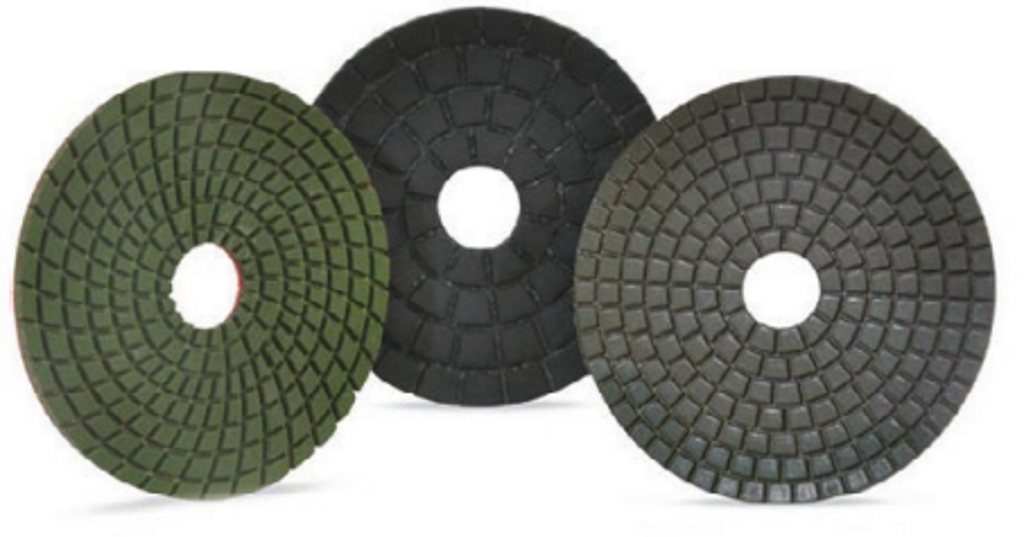 PAD DE DIAMANTE CON VELCRO DPV 4" G-3000-AZUL MARINO  USTROMEX