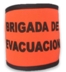 Brazalete brigadista naranja evacuacion