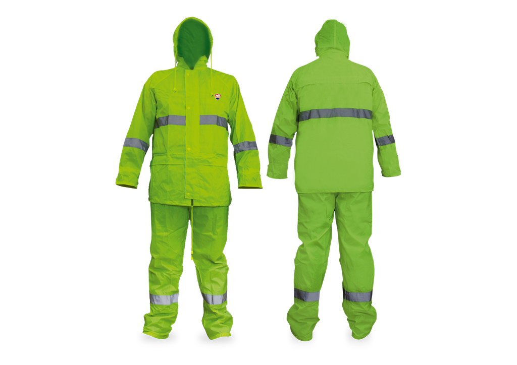 IMPERMEABLE  VERDE  c/ Reflejante TALLA GRANDE