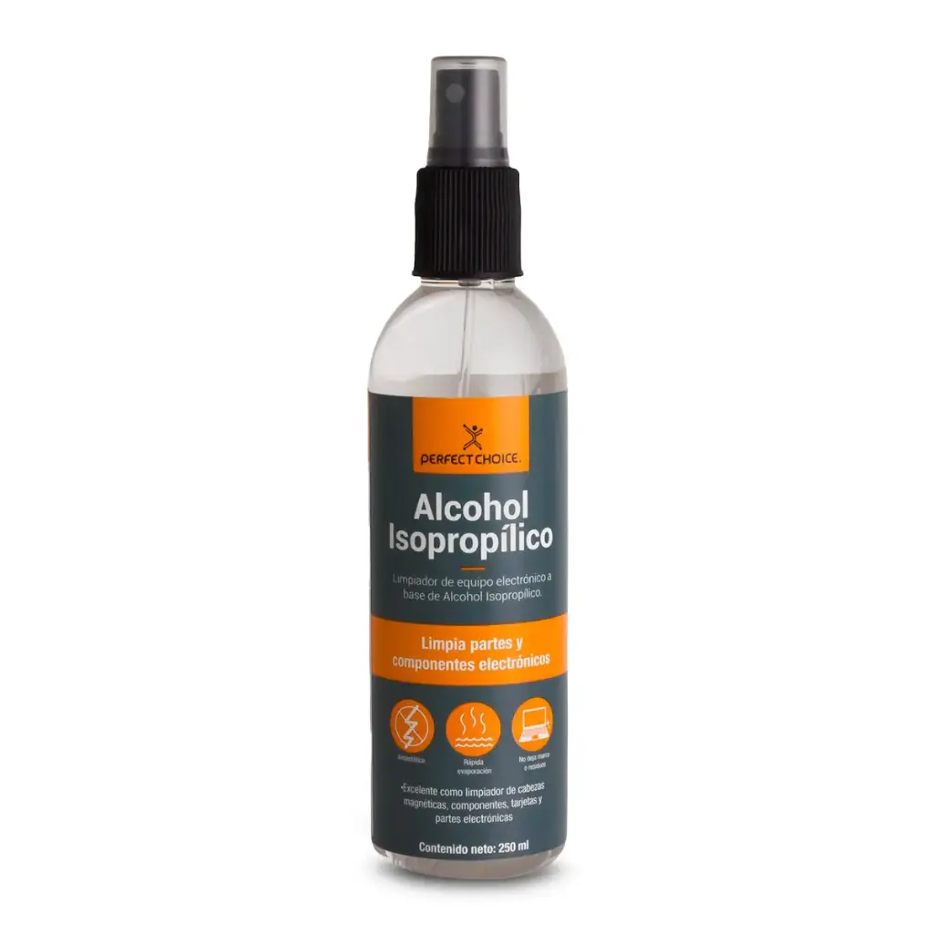 ALCOHOL ISOPROPILICO LIQUIDO  PERFECT CHOICE 250ML