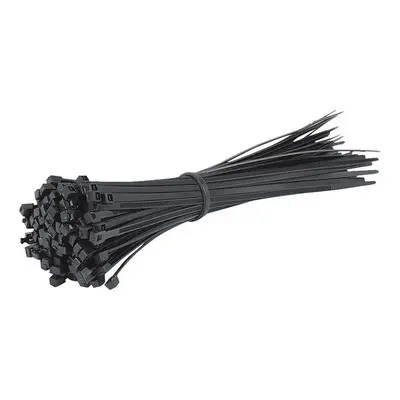 Cinchos plástico negro 300x3.5mm 12" bolsa 100 Piezas