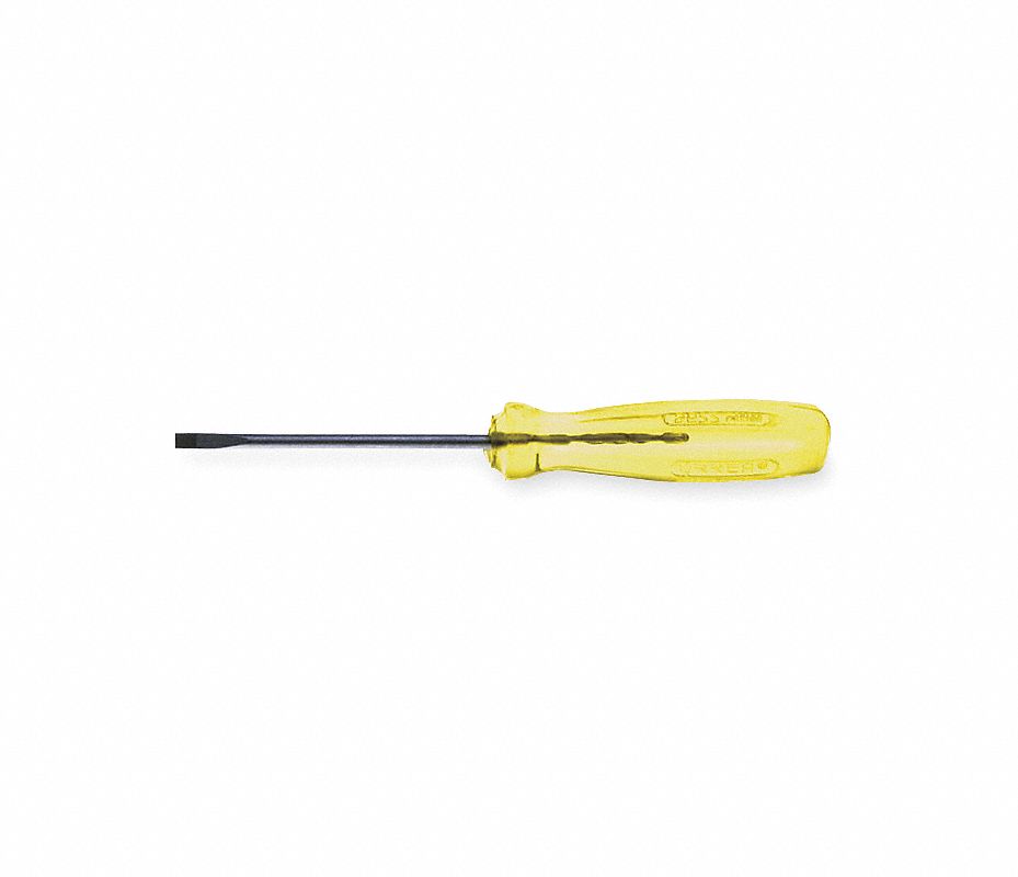 Destornillador con mango ámbar, punta cabinet barra redonda 1/8" x 4" Urrea