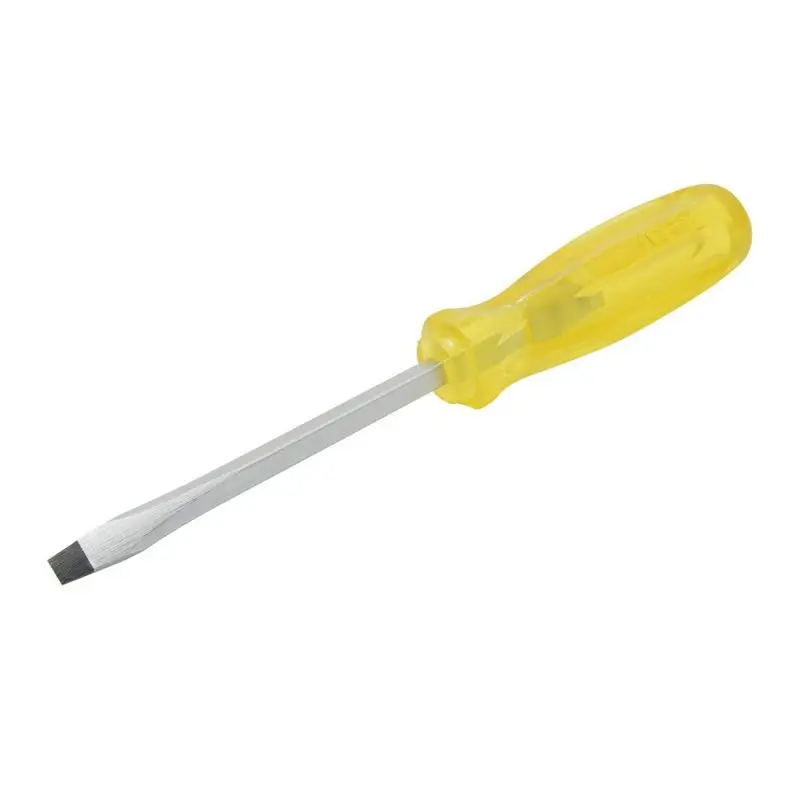 Destornillador con mango ámbar, punta plana barra cuadrada 3/8" x 12" Urrea