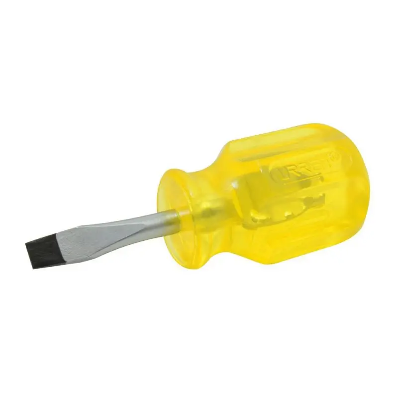 9652 Destornillador con mango ámbar, punta plana tipo trompo barra redonda 1/4" x 1-1/2" Urrea