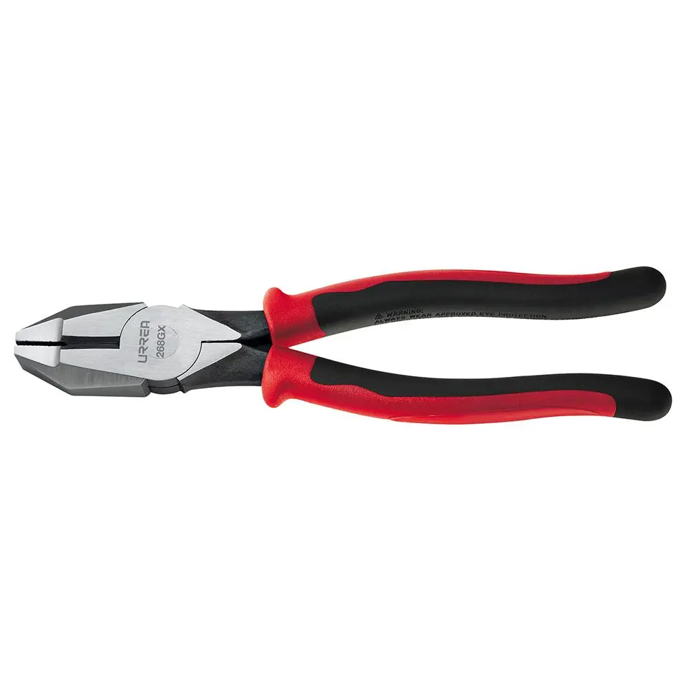 Pinza electricista con mango bimaterial de 8-21/32" corte lateral alta palanca Urrea