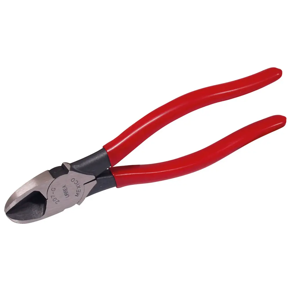 Pinza con mango rubber grip de 7-3/4" corte diagonal alta palanca Urrea