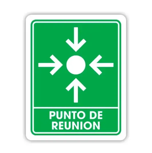 Señal "punto de reunion" 25x35 cm Surtek