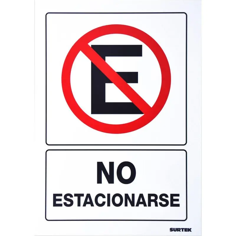 Señal "no estacionarse" Surtek
