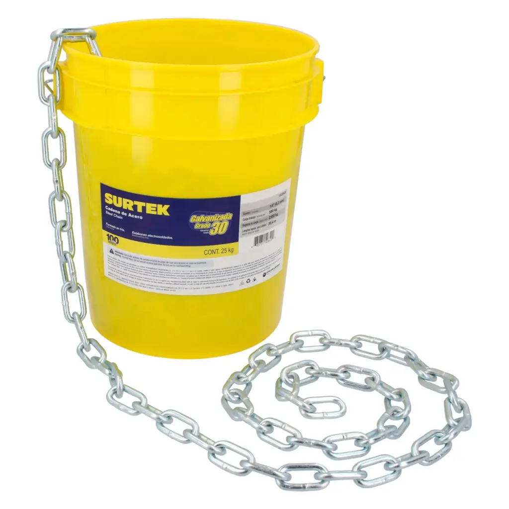 Cadena galvanizada  58.7 mts  25kg 3/16" Surtek