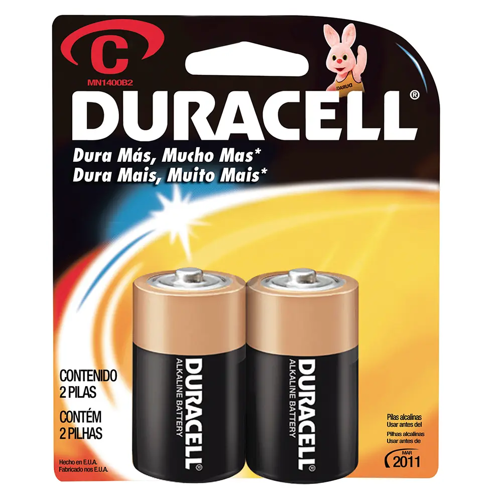 Pila alcalina c   c/2pz Duracell