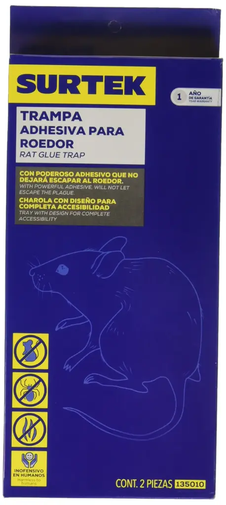 135010 Trampa adhesiva roedor gde 2pz Surtek