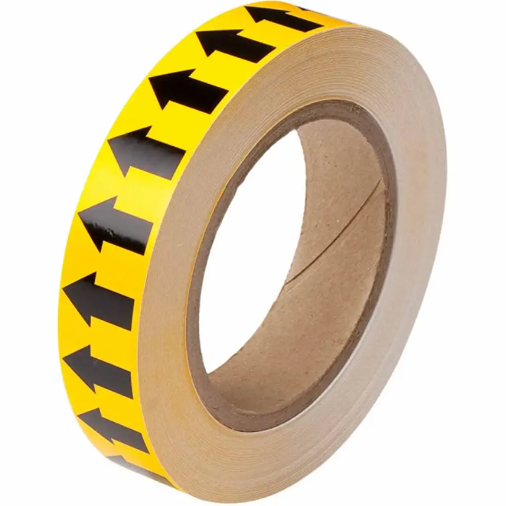 91424-1 CINTA DE FLECHAS AMARILLO CON NEGRO 1"  25MM X20 MTS TIPO BRADY