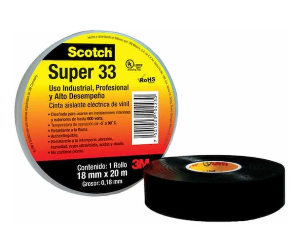 CINTA ELECTRICA AISLANTE SUPER 33 DE 3M 