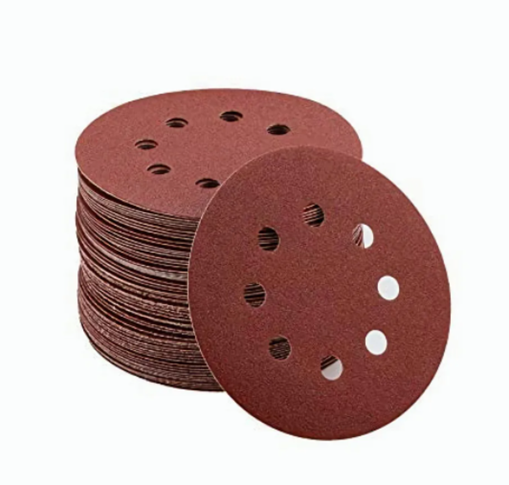 Disco para lijar con velcro de 5" núm. 80 con 8 perforaciones Surtech