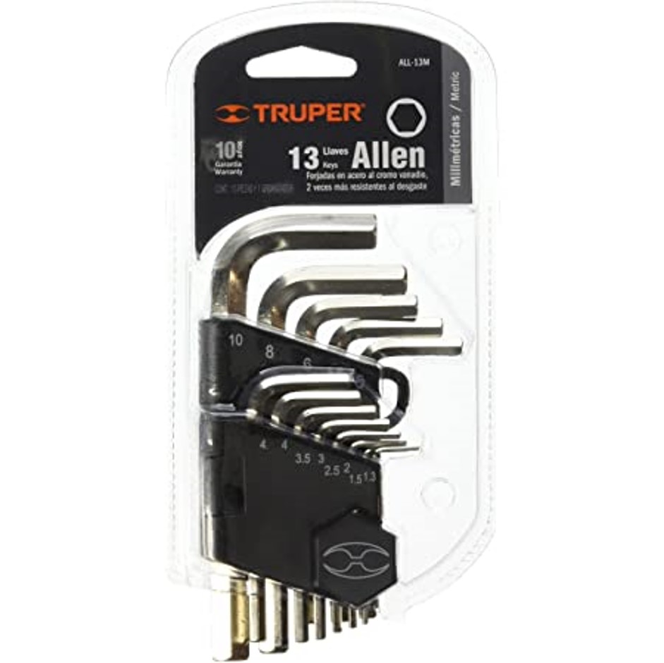 15542 Juego 13 llaves allen mm punta hexagonal con organizador ALL-13M