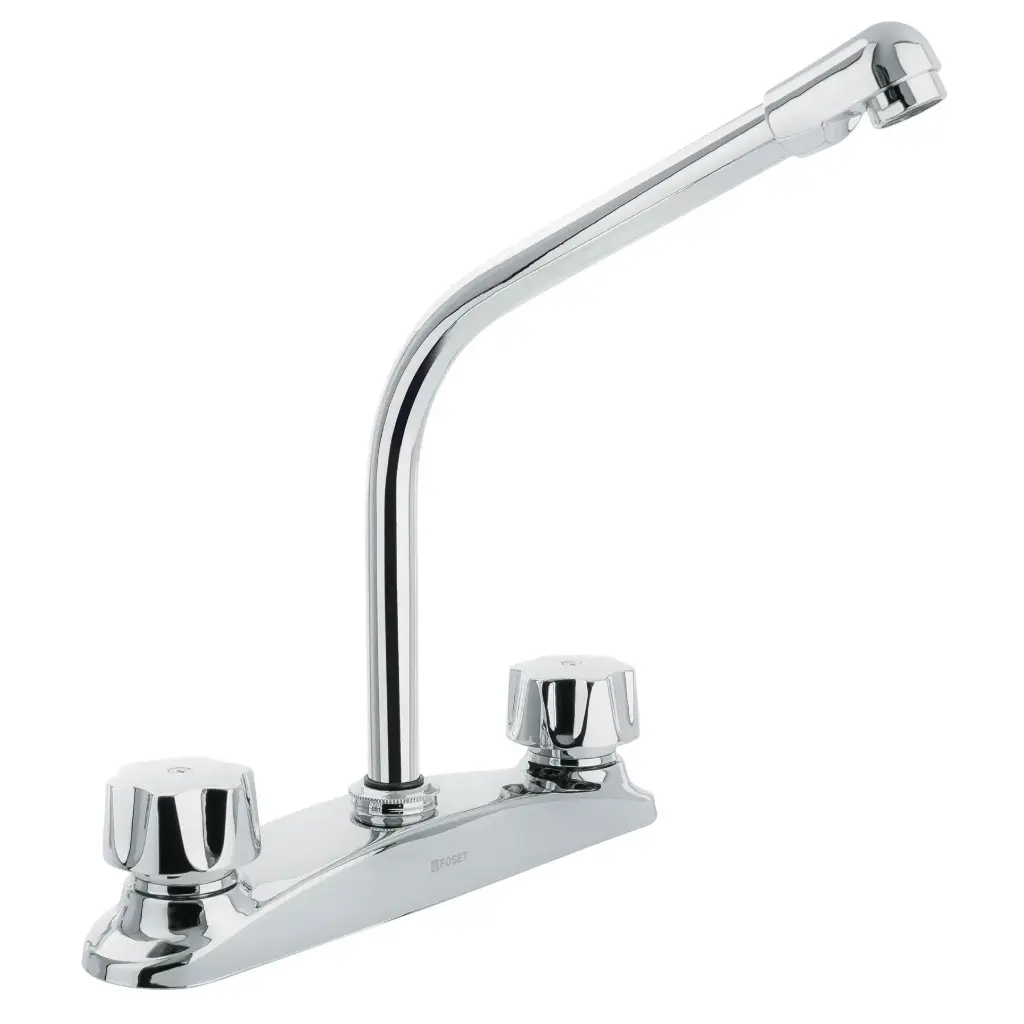 Mezcladora inox 8' p/fregadero, cuello cobra, standard,Foset aqf-94